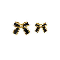 Cute Black Bow Studs Earrings - SS070