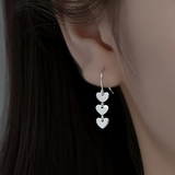 Bright Polish Heart Hook Dangle Earrings-SS040