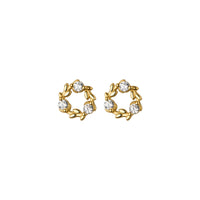 Small Wreath Stud Earrings - ECZ031