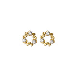 Small Wreath Stud Earrings - ECZ031