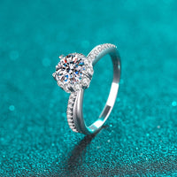 Moissanite Rose Flower Petals Engagement Ring - RM033