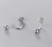 Small flower drop Screw back Studs Earrings - ESB018