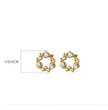 Small Wreath Stud Earrings - ECZ031