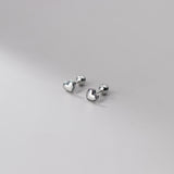 Solid Heart Shape Stud Earring - ESB016