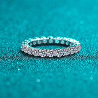 Brilliant Cut Diamond Band, Elegant stackable Moissanite Band ring-Full Eternity Band Ring-RM510