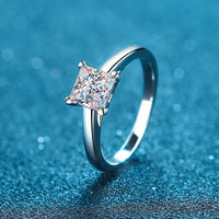 Princess Cut Statement Ring; Moissanite Square Shape Rings - RM037