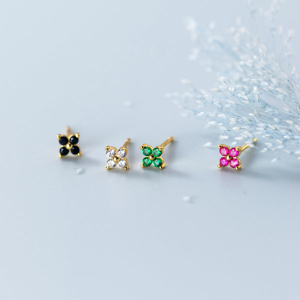 Colorful Mini Flowers Stud Earrings-SS072