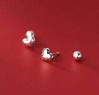 Solid Heart Shape Stud Earring - ESB016