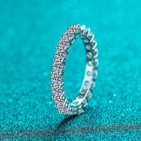 Brilliant Cut Diamond Band, Elegant stackable Moissanite Band ring-Full Eternity Band Ring-RM510