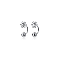 Small flower drop Screw back Studs Earrings - ESB018