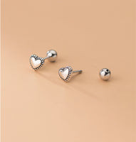 Solid Heart Shape Stud Earring - ESB016