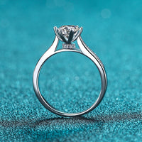 Moissanite Engagement Ring-6 Prongs Solitaire w/ Spinning Ring-RM043