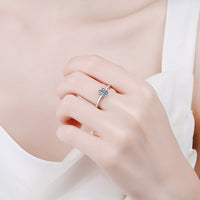 Moissanite Wedding Oval Cut Statement Ring-RM066