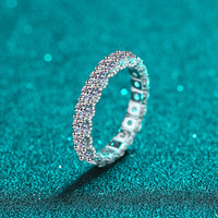 Moissanite Wedding Ring, Moissanite Brilliant Cut Diamond Band Rings-RM509