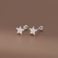 Shining Stars Screw back Studs Earrings - ESB025