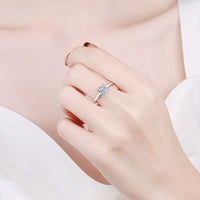 Princess Cut Statement Ring; Moissanite Square Shape Rings - RM037