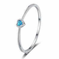 Moissanite Diamond Bracelet; Blue Sapphire Moissanite Bracelet-BM010