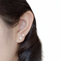 Blossom Flower Stud Earrings-SS015