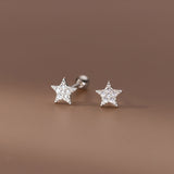 Shining Stars Screw back Studs Earrings - ESB025