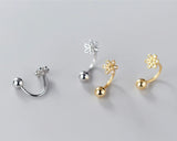 Small flower drop Screw back Studs Earrings - ESB018