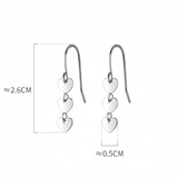 Bright Polish Heart Hook Dangle Earrings-SS040