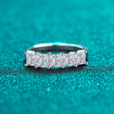 Moissanite Wedding Princess Cut Diamond Band Rings;-RM507