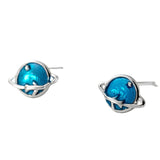 Blue Planets Studs Earrings - SS020