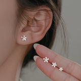 Blossom Flower Stud Earrings-SS015