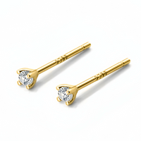 4 Prongs Mini CZ Diamond Studs Earrings - ECZ002