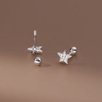 Shining Stars Screw back Studs Earrings - ESB025