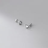 Solid Heart Shape Stud Earring - ESB016