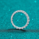 Moissanite Wedding Ring, Moissanite Brilliant Cut Diamond Band Rings-RM509