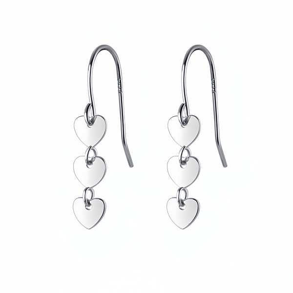 Bright Polish Heart Hook Dangle Earrings-SS040