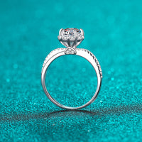 Moissanite Rose Flower Petals Engagement Ring - RM033