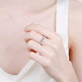 Moissanite Wedding Ring, Moissanite Brilliant Cut Diamond Band Rings-RM509