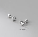 Solid Heart Shape Stud Earring - ESB016