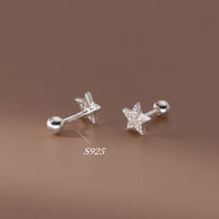 Shining Stars Screw back Studs Earrings - ESB025