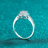 Moissanite Pink Rose Oval Engagement Ring- RM068