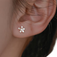 Blossom Flower Stud Earrings-SS015