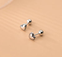 Solid Heart Shape Stud Earring - ESB016