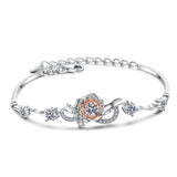 Moissanite Bracelet; Rose Flower Diamond-BM011