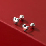 Solid Heart Shape Stud Earring - ESB016