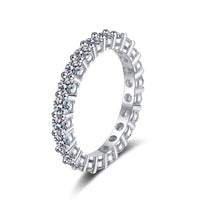 Brilliant Cut Diamond Band, Elegant stackable Moissanite Band ring-Full Eternity Band Ring-RM510