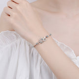 Moissanite Bracelet; Rose Flower Diamond-BM011