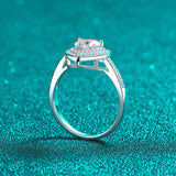 Moissanite Pink Rose Heart Engagement Ring- RM069