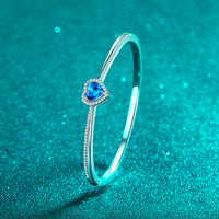 Moissanite Diamond Bracelet; Blue Sapphire Moissanite Bracelet-BM010