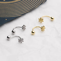 Small flower drop Screw back Studs Earrings - ESB018