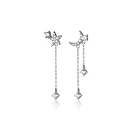 Diamond dangle stud Earrings digital