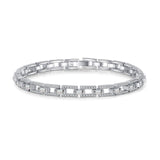 Luxury Moissanite Wedding Jewelry; Round Cut Moissanite Bride Bracelet-BM009