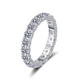 Moissanite Wedding Ring, Moissanite Brilliant Cut Diamond Band Rings-RM509